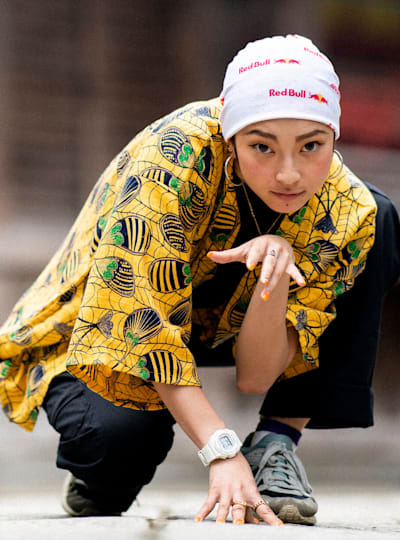 Kyoka poses for a portrait during the Red Bull Dancers Tour in Tokyo, Japan on July 3, 2019