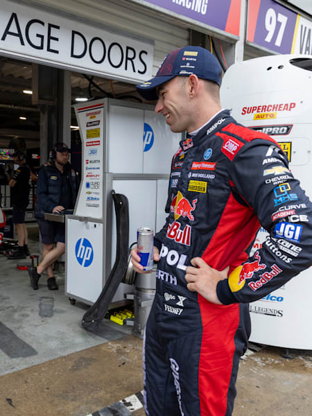 Broc Feeney is seen during stop 12 of the Supercars Championship