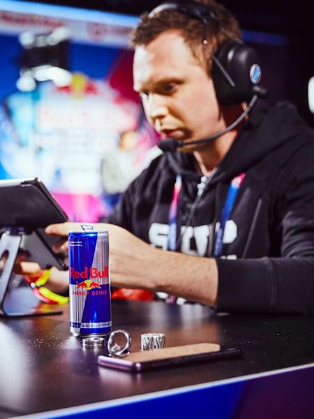 A photograph of gamers competing at Red Bull M.E.O. in Dortmund, Germany on February 1, 2019.