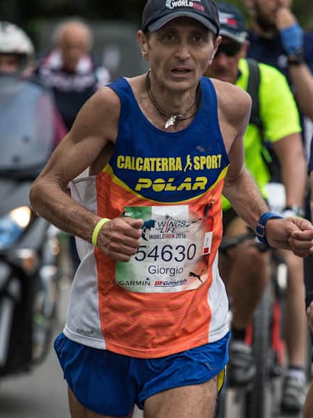 Global champion Giorgio Calcaterra of Italy seen during the Wings for Life World Run in Milan, Italy on May 8, 2016