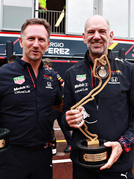 Le directeur d’Oracle Red Bull Racing Christian Horner et Adrian Newey, responsable technique au Grand Prix de Monaco de Formule 1 2021.
