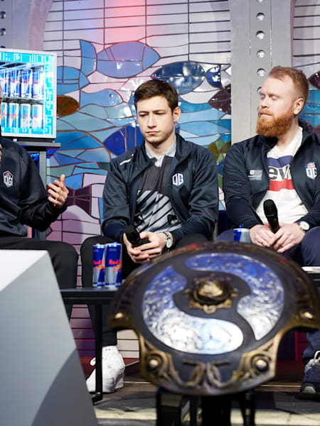 A photo of OG being interviewed