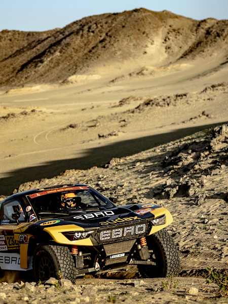 Laia Sanz and Maurizio Gerini during the shakedown of the Dakar 2026 on January 2, 2026 around Yanbu, Saudi Arabia 