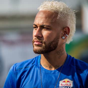 Neymar Jr is seen at the Red Bull Neymar Jr's Five World Final in Praia Grande, Brazil on July 13, 2019.
