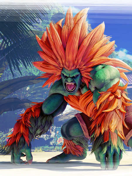 The character Blanka pictured in Street Fighter V.