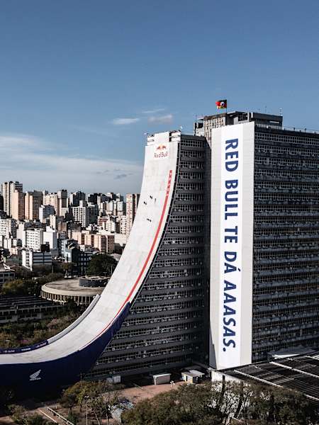 Sandro Dias seen during the Red Bull Building Drop in Porto Alegre, Brazil, on September 07, 2025.
