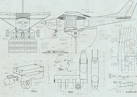 Design drawings for the air brake created for Plane Swap.