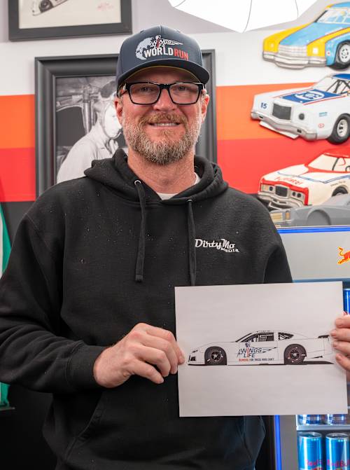 Dale Earnhardt Jr the voice of the Catcher Car for Wings for Life World Run
