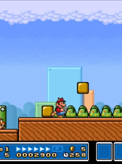 A screenshot from Super Mario Bros 3.