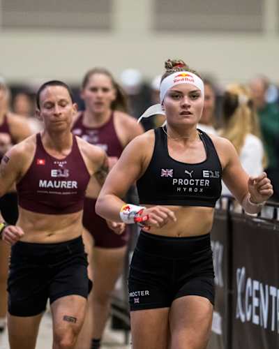 Lucy Procter competes in Women’s Elite 15 at the Hyrox World Championship in Chicago, USA on June 12, 2025. 