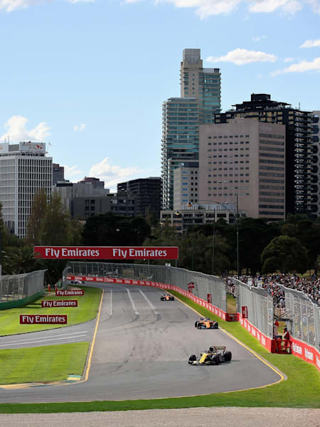 Daniel Ricciardo of Australia driving the Aston Martin Red Bull Racing RB14 TAG Heuer on track during the Australian Formula One Grand Prix at Albert Park on March 25, 2018 in Melbourne, Australia.