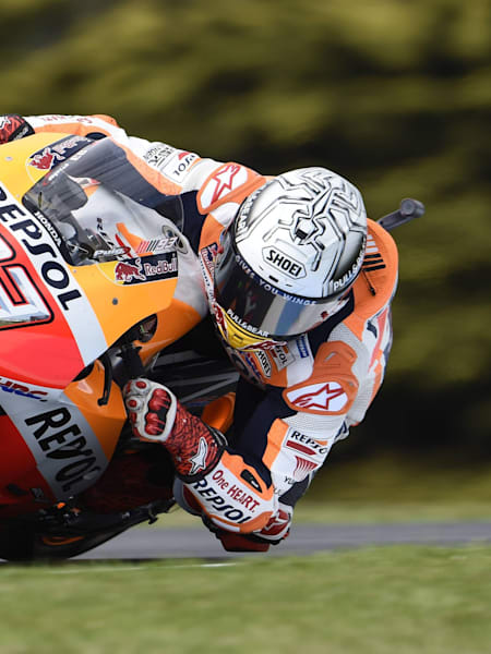 Left behind: Marquez has been awesome at the Island