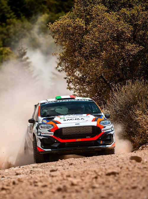 Overnight WRC3 leader Matteo Fontana