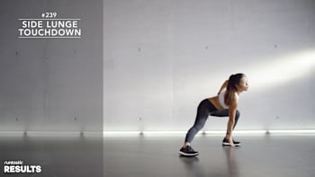 So gehen Side Lunge Touchdowns.