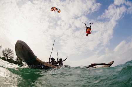 Jerrie van de kop kiteboarding