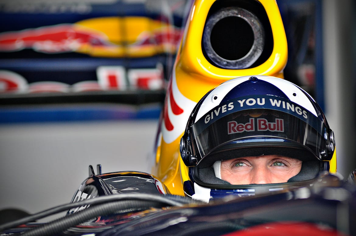 David Coulthard behind the wheel for Red Bull Racing in 2008.