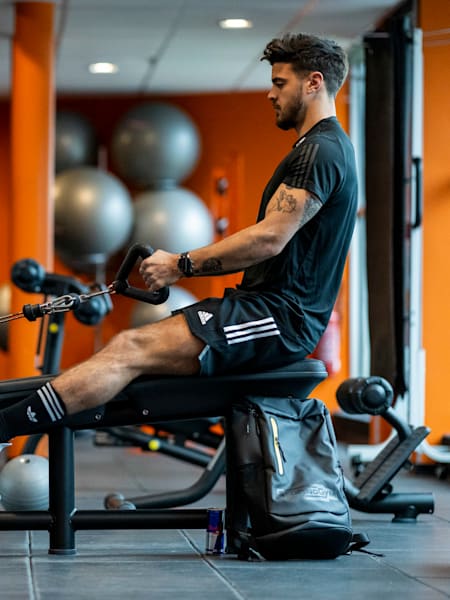 Romain Ntamack lors d'un entrainement.