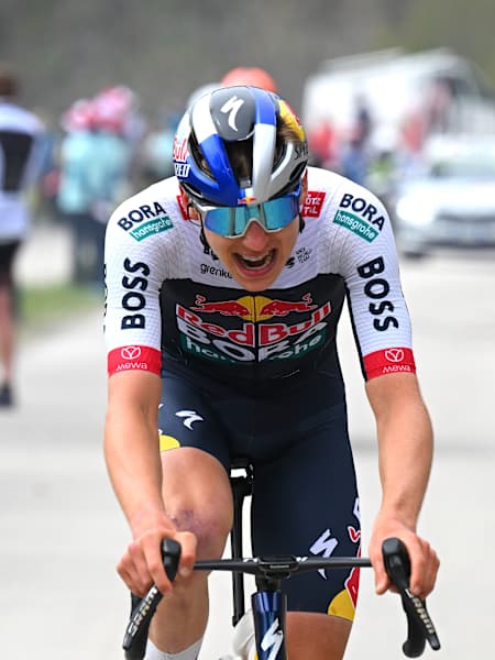 Emil Herzog im letzten Anstieg der Schlussetappe bei der Tour of the Alps