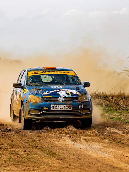 Rally driver Dean Mascarenhas competes in the Indian National Rally Championship