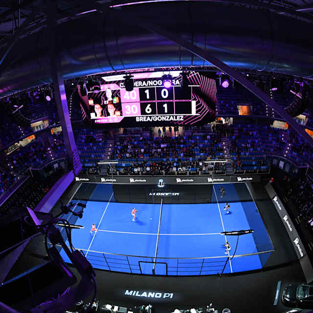 Delfina Brea and Red Bull athlete Beatriz González face off against Ana Nogueira and Beatriz Caldera at Premier Padel.