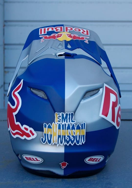 Custom Painted Red Bull Helmets By Stacy Glaser