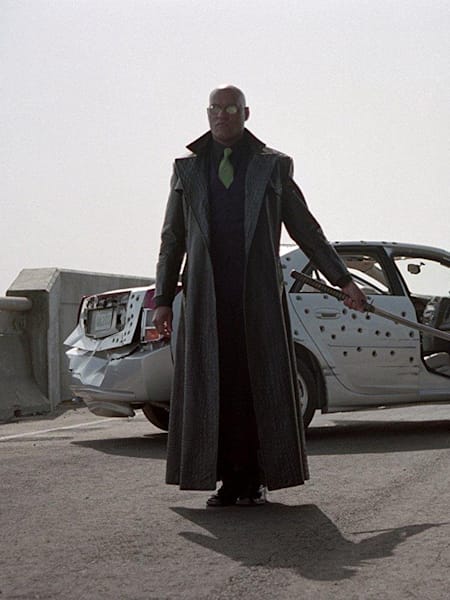 Morpheus and the Cadillac CTS in The Matrix Reloaded.