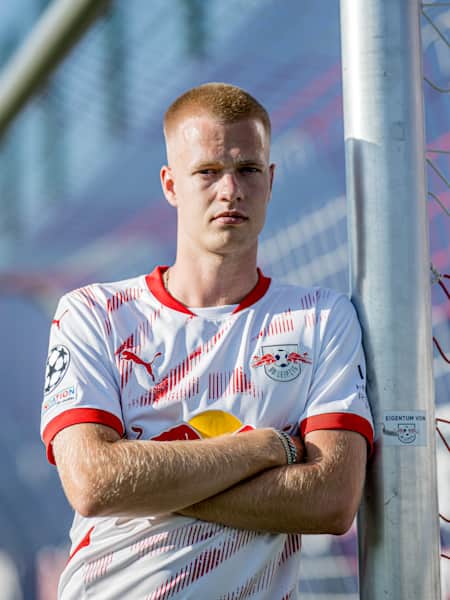 Belgian international midfielder Arthur Vermeeren of RB Leipzig.