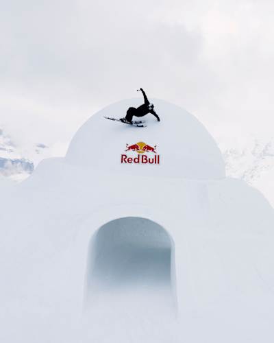 Nico Vuignier performs at Swatch Nines in Mürren, Switzerland, on April 19, 2023.