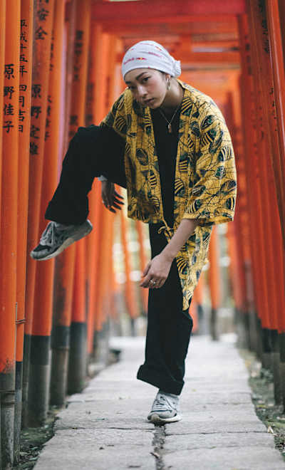 Kyoka poses for a portrait during the Red Bull Dancers Tour in Tokyo, Japan on July 3, 2019.