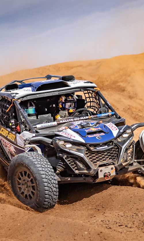 Francisco Lopez is seen at second stage of the Rally Du Maroc 2024 in Zaghura, Morocco on October 8, 2024. 