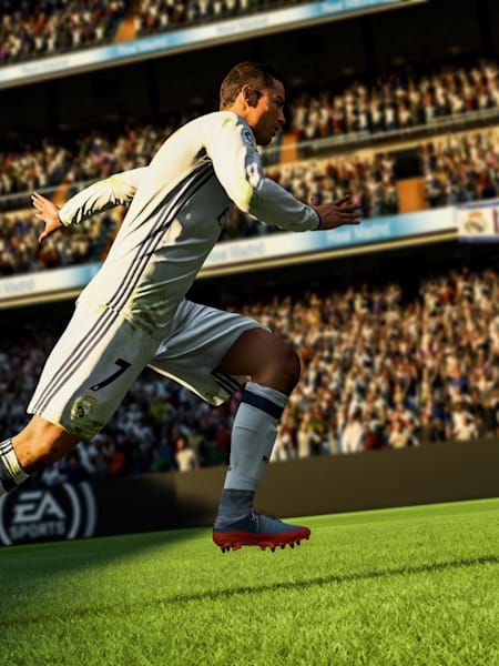 A shot of Cristiano Ronaldo in FIFA 18.
