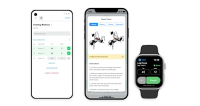 Screenshots der Strong Fitness-App