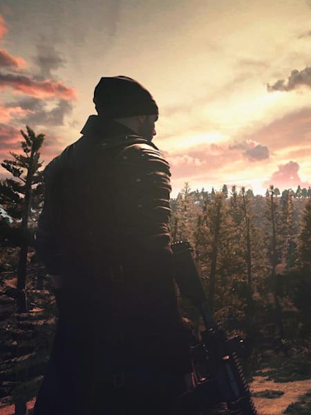 An in game image of a player in PUBG