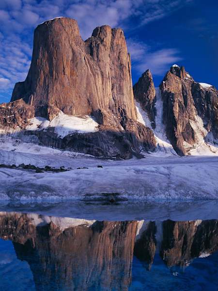 Mount Asgard in Canada's Baffin range, a big wall climbing area of world renown.