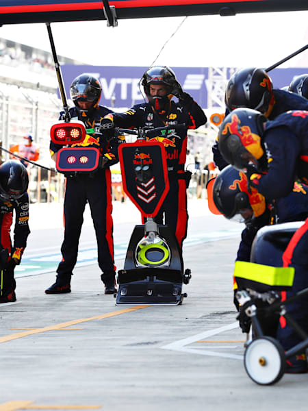 De crew van Red Bull racing