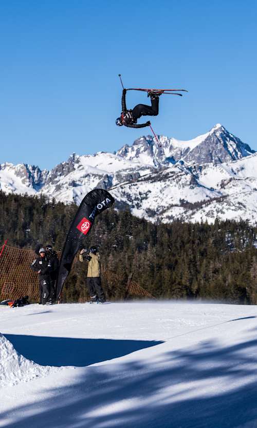 Eileen Gu competes in Women’s Ski Slopestyle during the Toyota US Grand Prix at Mammoth Mountain, California, USA on 6 January 2022. 