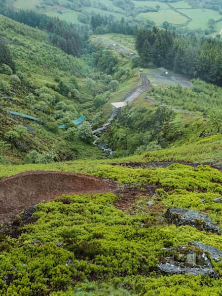 Overview of the Canyon Gap on the 2024 Red Bull Hardline course.