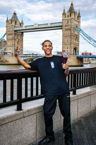 Winner Caine at Red Bull Dance Your Style in London on September 4, 2022. 