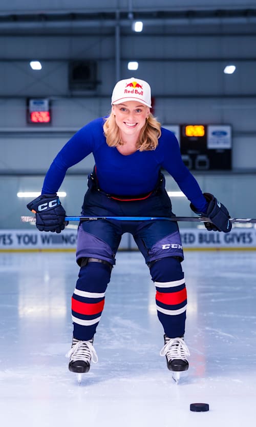 Emma Maltais at a Red Bull Canada Photoshoot
