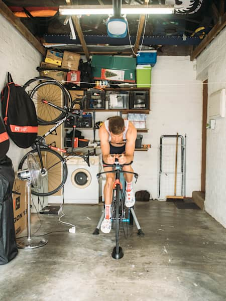 Triathlete Matthew Trautman trains in Cape Town, South Africa.