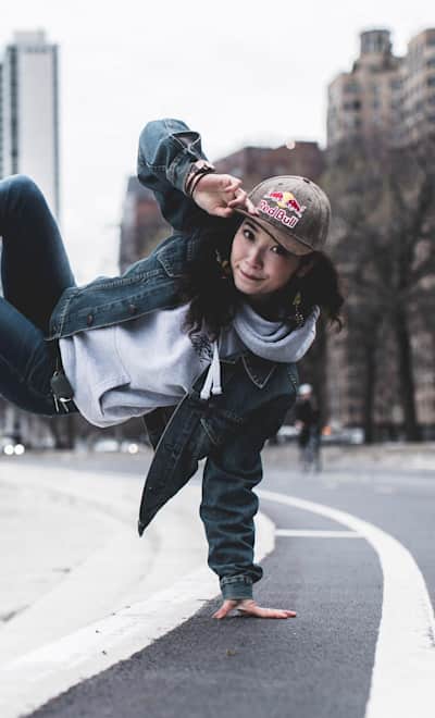 B-Girl Ami poses for a portrait at BC One All Star Tour in Chicago, USA.