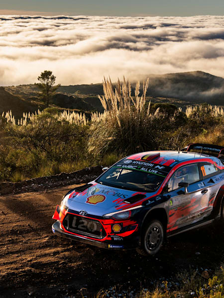 Huyndai's Thierry Neuville in action at Rally Argentina 2019.