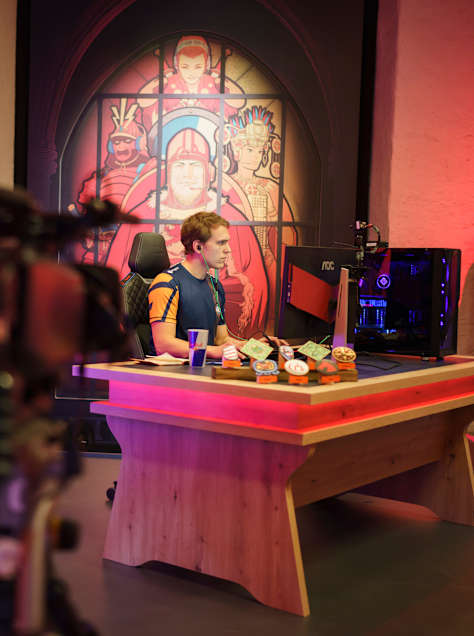 Teilnehmer bei Red Bull Wololo V in Castel Heidelberg, Deutschland, am 18. September 2021. 