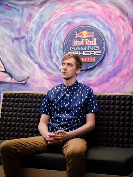 A photo of Kevin ‘Purge’ Godec at the Red Bull Gaming Sphere, London.