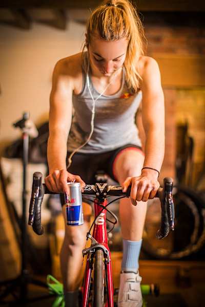 Tahnee Seagrave seen during a training in Llangynog, United Kingdom on January 6, 2017.
