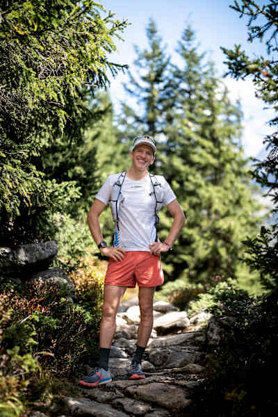 Tom Evans poses for a portrait during the Destination Red Bull photo shoot in Chamonix, France on September 9, 2022.