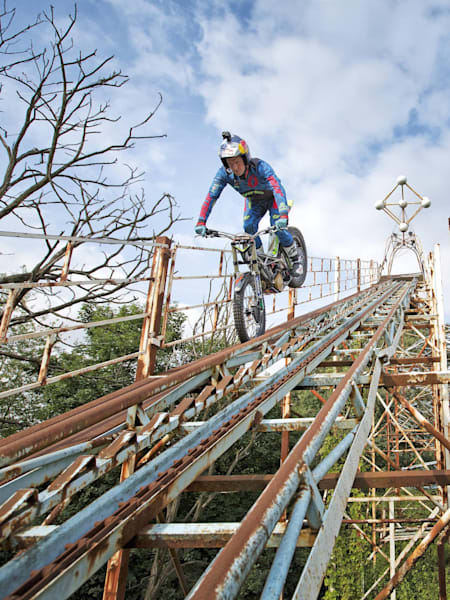 Dougie Lampkin conquers the roller coaster in The Last Joyride