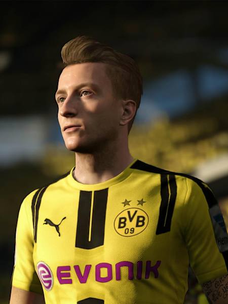 A screenshot of a footballer in FIFA 17