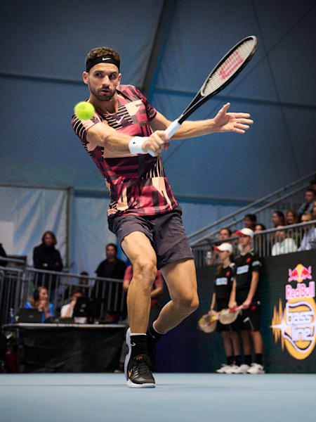 Grigor Dimitrov at Red Bull BassLine on October 21, 2022 in Vienna, Austria