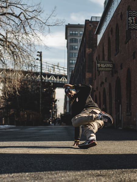 B-Boy Kid Glyde poses for a portrait in New York